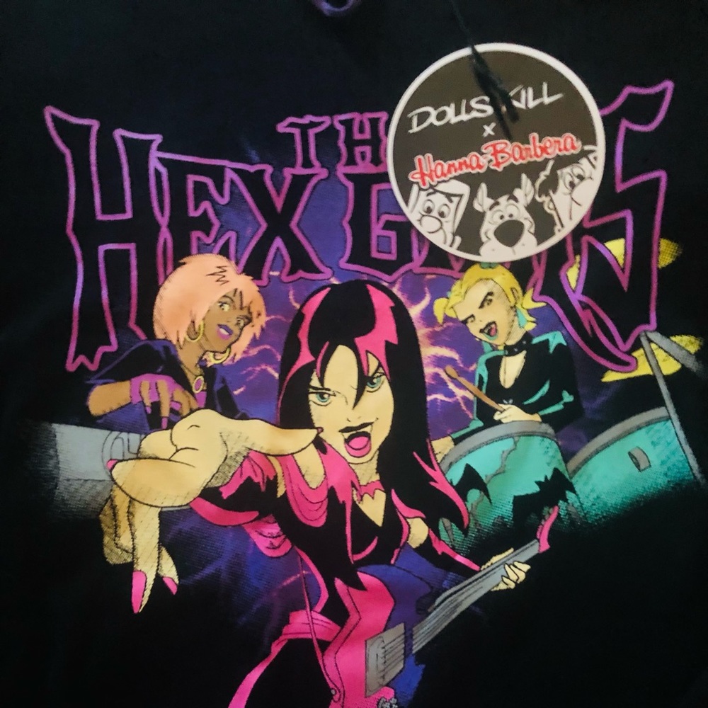 LAST 1 NWT Dolls Kill x Hanna Barbera We Do Voodoo Long Sleeve Tee - Picture 2 of 3